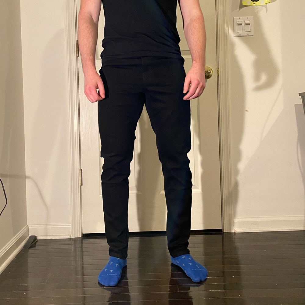 Tailored men’s H&M slim jeans in black size 32x32
